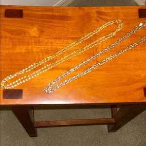 Gold and Silver Crystal Link Necklaces - Women Jewelry